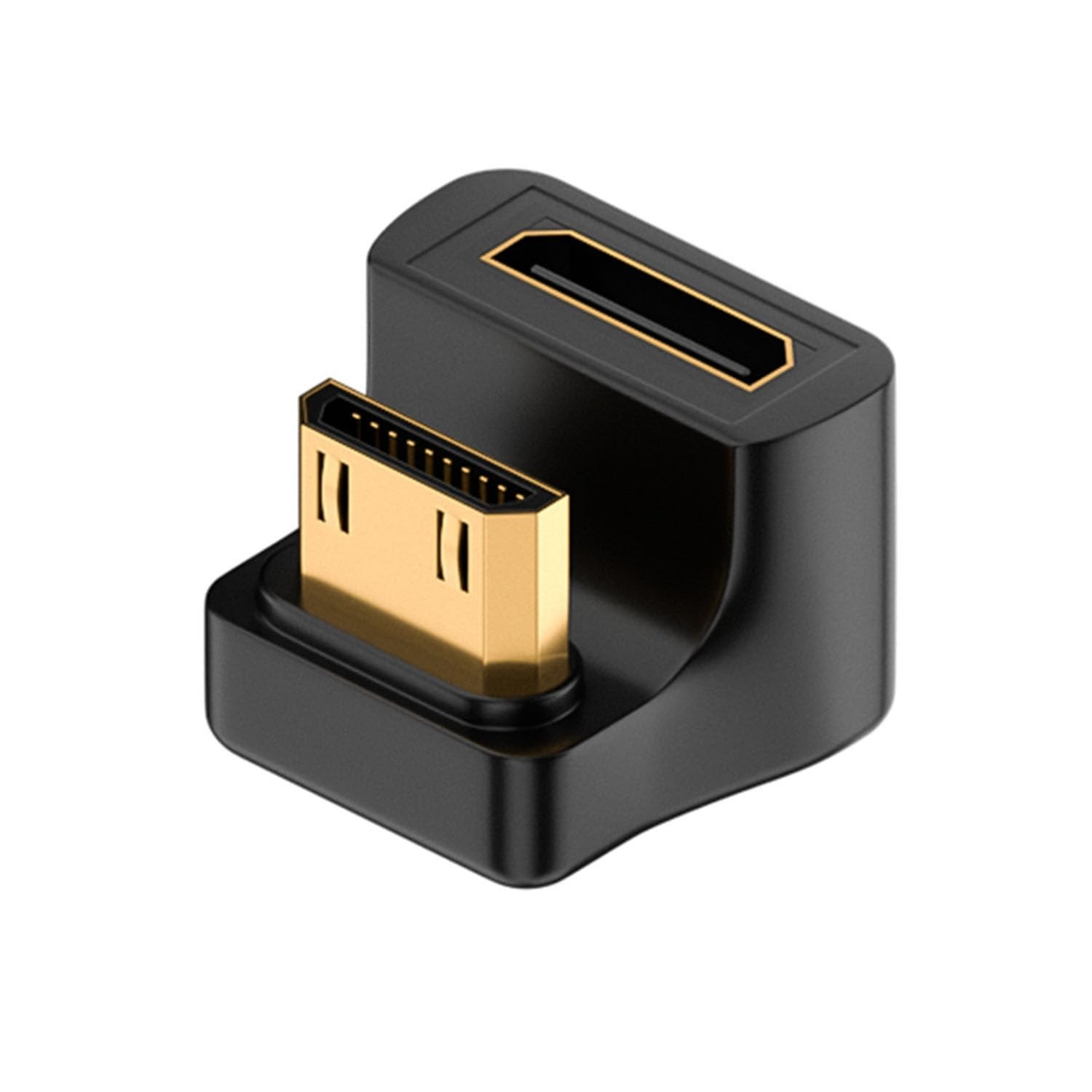 QIANRENON 8K Mini HDMI U Shape Angle Adapter UHD2.1 Mini HDMI Male to Mini HD...