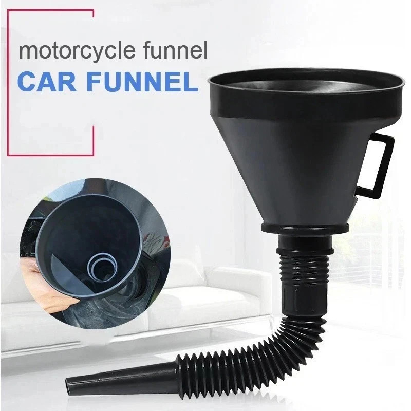 Flexible Large Funnel Oil Water Gas Fuel Spout Funnel for Car Motorcycle Boat