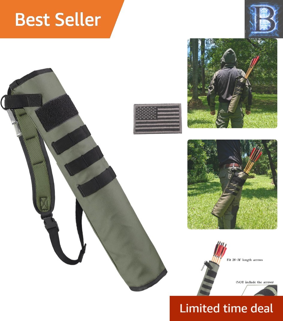 Stylish Ranger Green Archery Quiver: Foldable Design & Customization Options