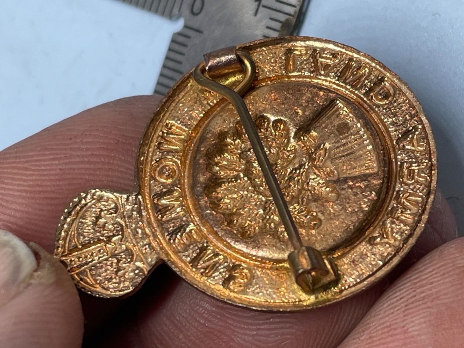 WW2 Women's Land Army Membership Badge - Gilt and Enamel Original