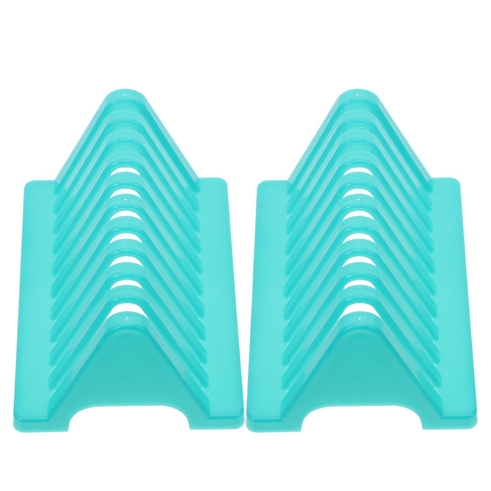 2 Pcs Staining Slides Rack Microscope Drying Glass Stand Laboratory