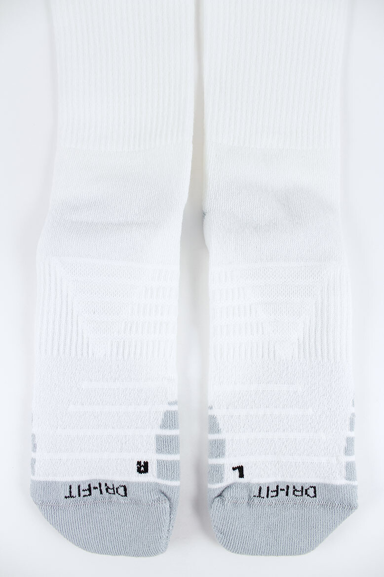 NIKE DRI-FIT MAX CUSHION CREW SOCKS 3-PAIR WHITE L-R MARKED MENS SHOE SIZE 6-15