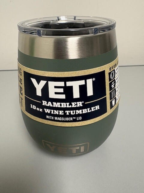 Camp Green YETI® 10oz Wine Tumbler - Authentic - Brand New Retired Color