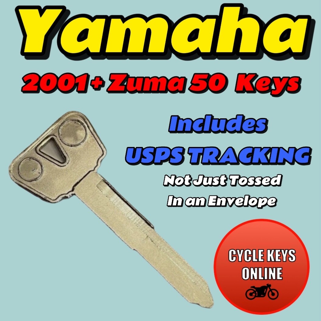 Yamaha 2001 + Zuma 50 Scooter keys cut by code to key codes C7751-C8000