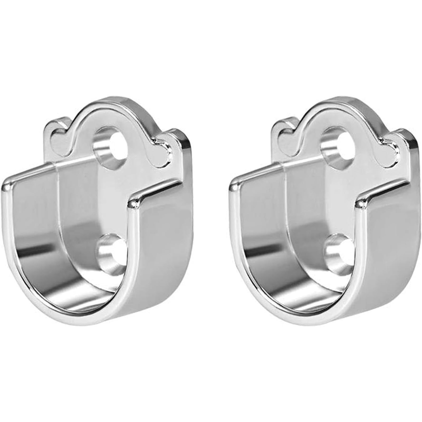19mm Zinc Alloy Rod Holders, Shower Curtain Rod End Supports, Flange Rod Hold...