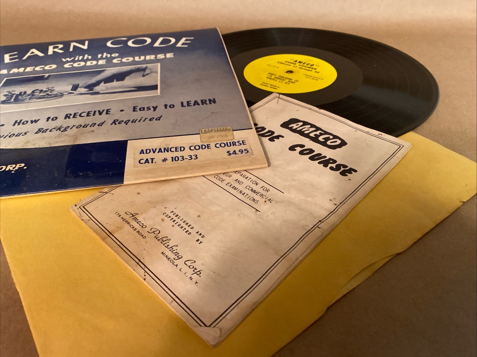 Vintage Learn Code Advanced Ameco Code Course Morse Code 33 LP Album Complete