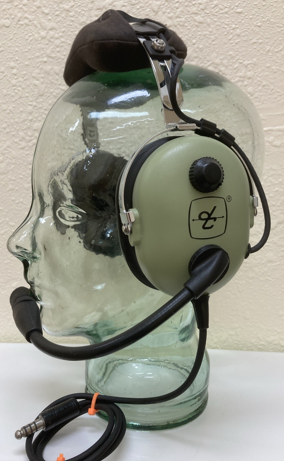 David-Clark #40411G-05 Aviator Crew Headset with Microphone Pre-owned LOW $ BIN!