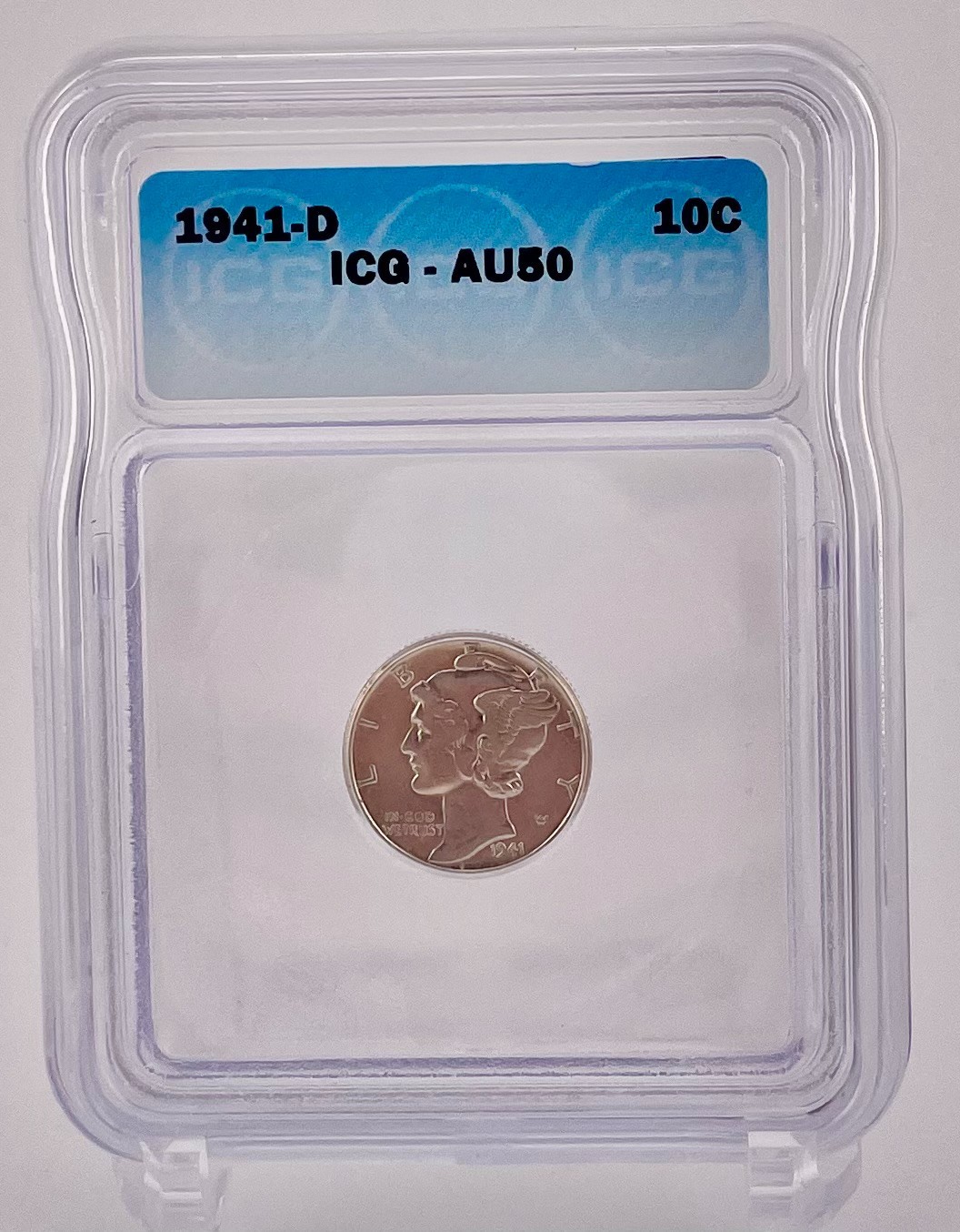 1941-D $0.10 Cent Piece Coin - ICG Graded AU50