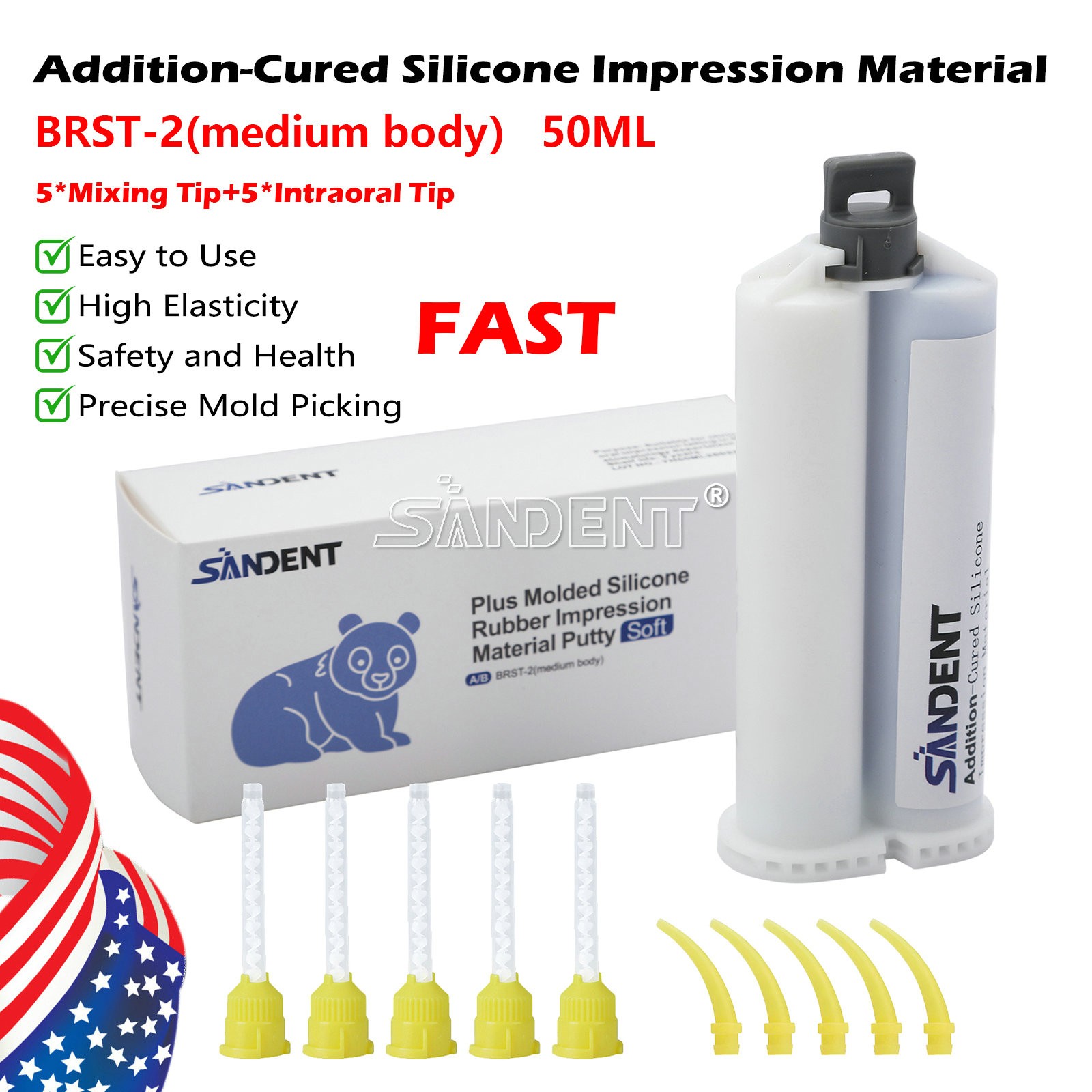 Medium Body Fast Set Dental Impression Material VPS PVS ds