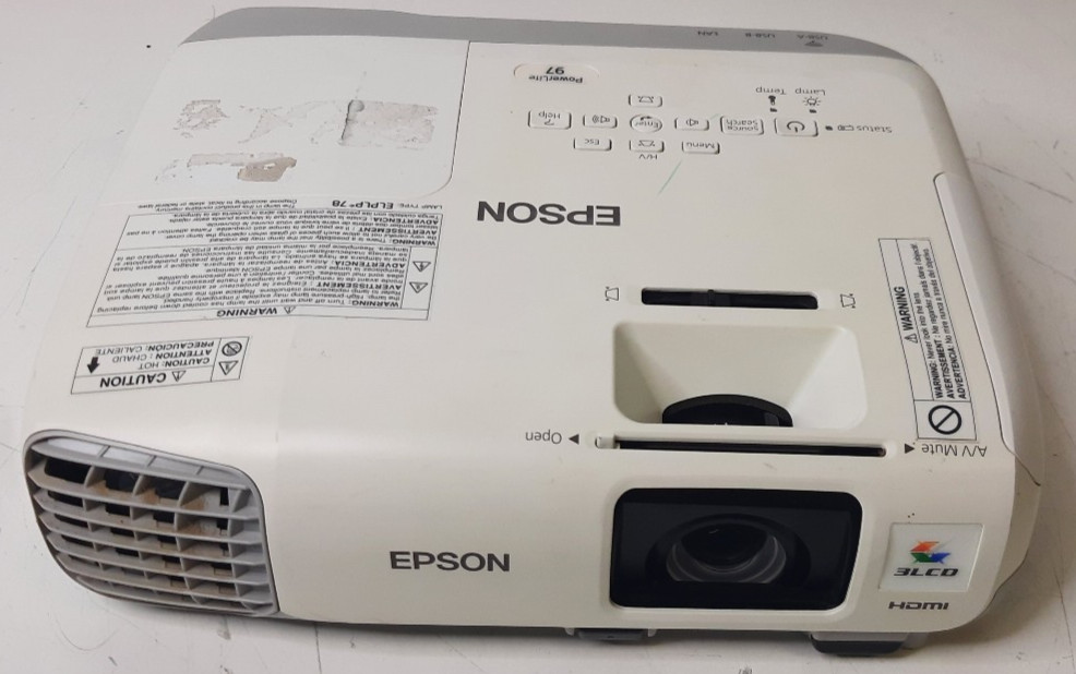 Epson PowerLite 97 Projector 2700 Lumens 1024x768 1149 Lamp Hours NO REMOTE