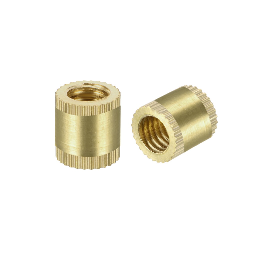 M6 x 10mm (L) x 8.5mm (OD) Brass Knurled Threaded Insert Embedment Nuts, 100 X