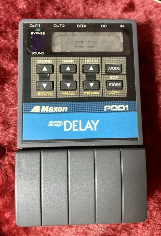 Maxon PDD1 DCP Delay Guitar Effects Pedal Japan Vintage Box Tested from Japan