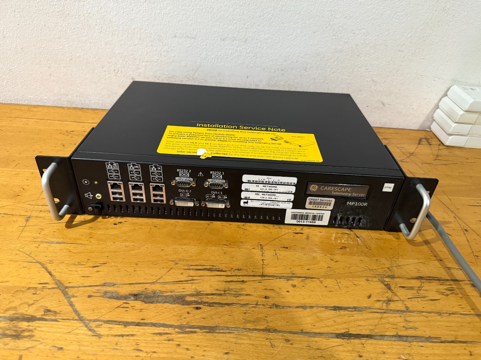 GE Carescape MP100R Telemetry Server