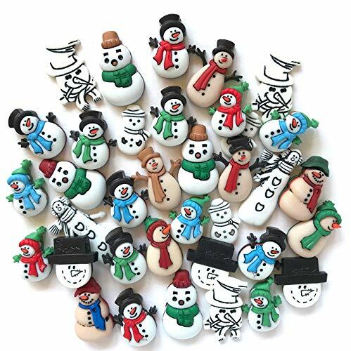Buttons Galore 100 Snowman Buttons Super Value Pack for Craft & Sewing