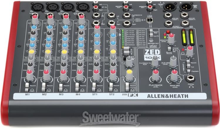 Allen & Heath ZED-10FX 10-channel Mixer with USB Audio Interface and Effects