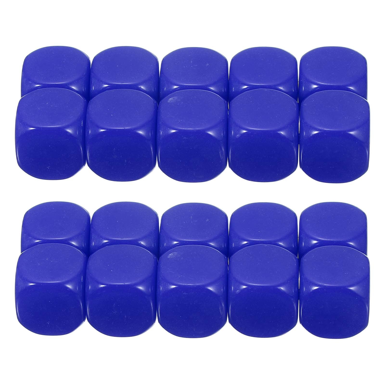 16 mm Dice Blank 100 Pcs Rounded Corner with Smoothed Surface Blue
