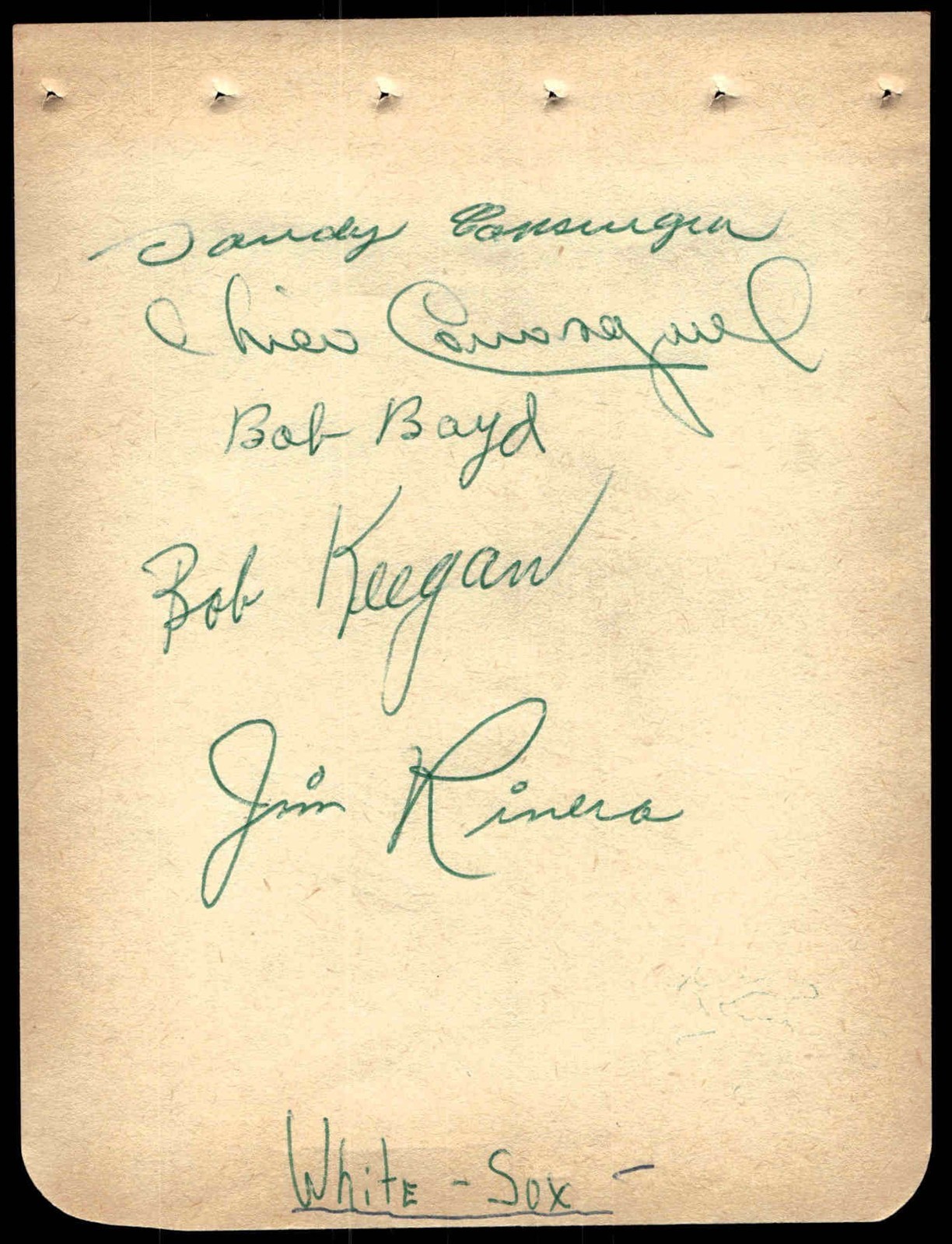 Consuegra Carrasquel Keegan Boyd Signed 4.5 x 6" 1953 Scrapbook (6 Autos) *CM647