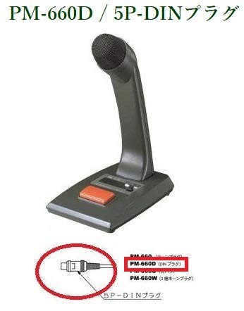 TOA PM-660D Desktop Microphone with 5P DIN Plug Japan Import
