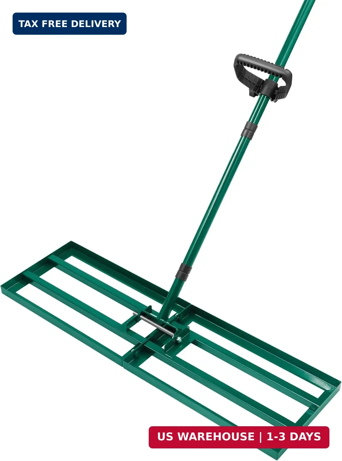 Lawn Leveling Rake 30x10'', Yard Leveling Rake for Soil with Adjustable Handle,