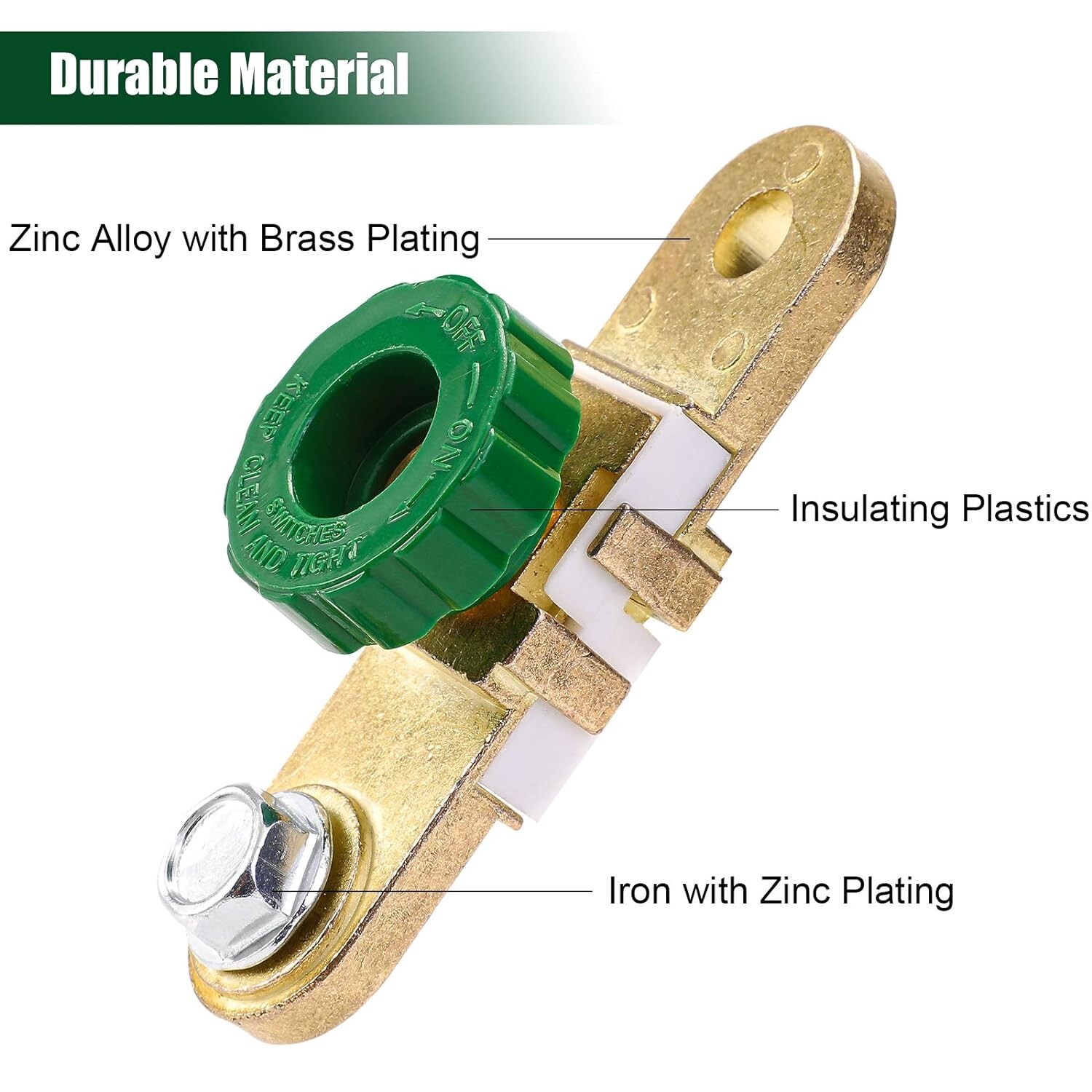 2Pcs Side Post Battery Disconnect Switch Battery Master Switch Isolator for Cut