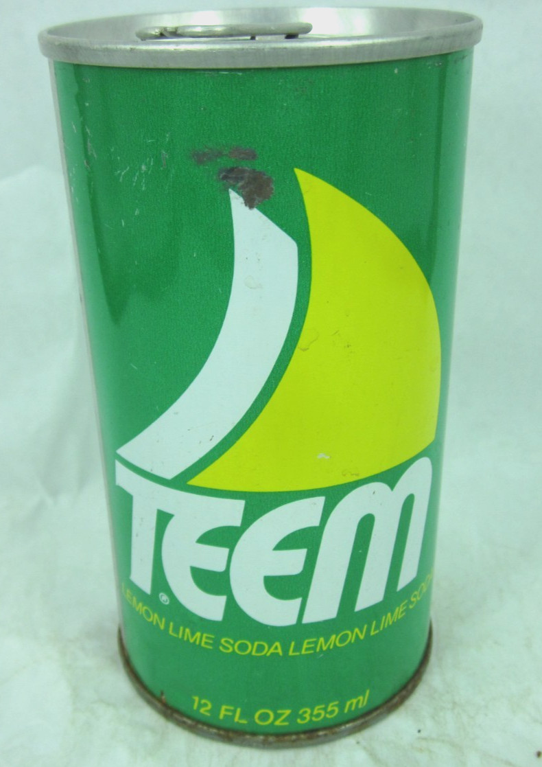 TEEM Lemon Lime Soda pop can straight steel St Paul MN Minnesota
