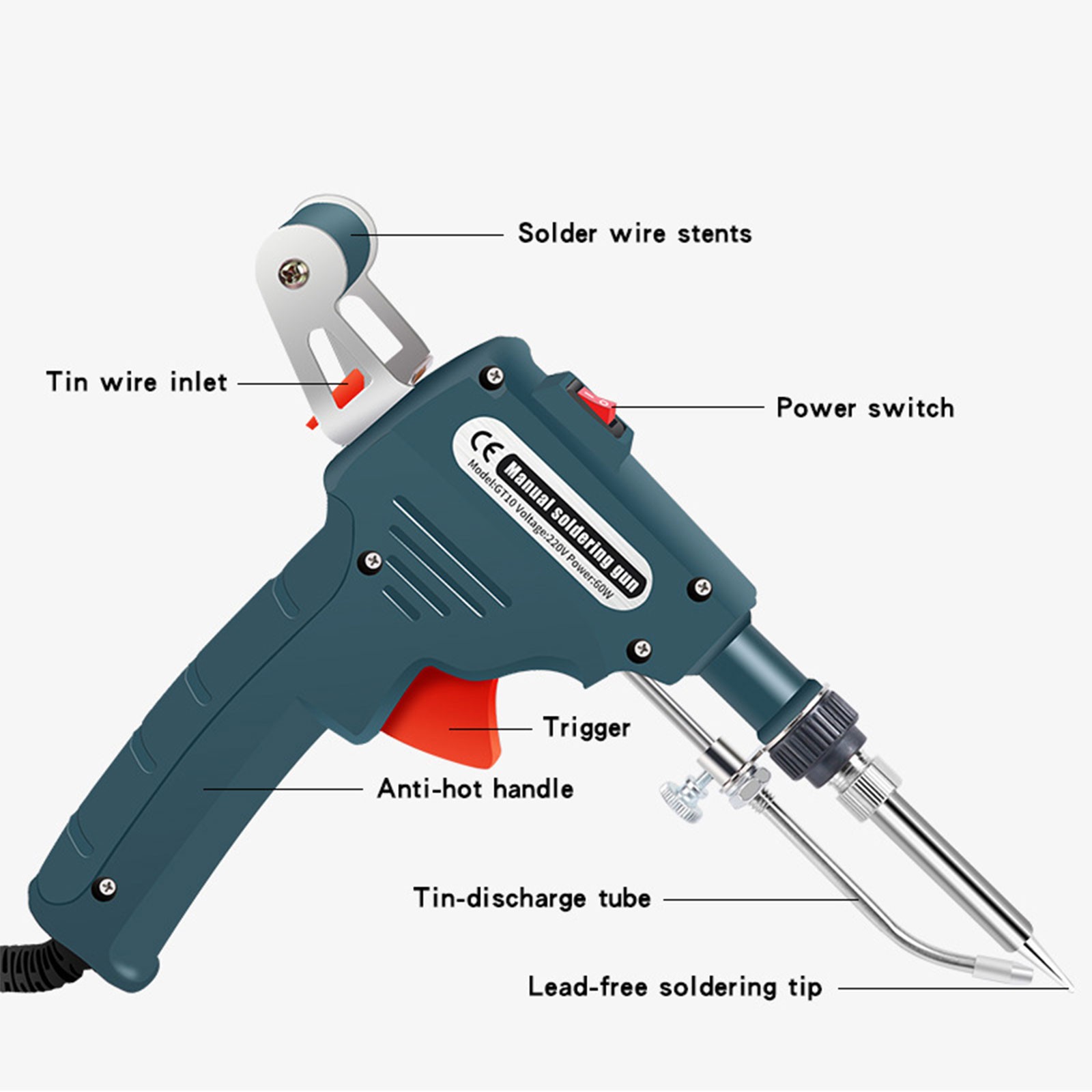 Multi-Function Iron Welder Automatic Hand-Held Solder Iron High accuracy 110V