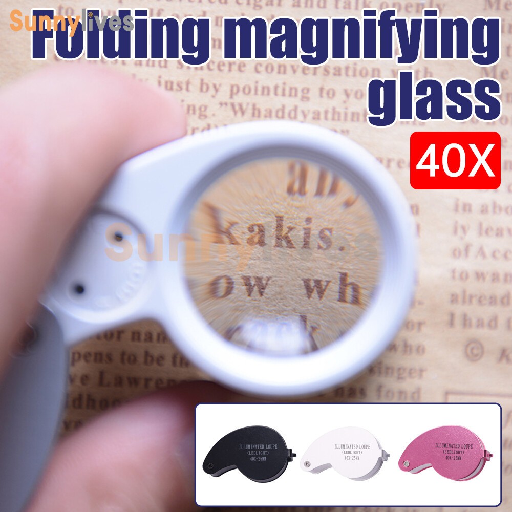 Folding Jewelers Loupe Loop Pocket Magnifier Magnifying Glass 10X 20X 30X 40X