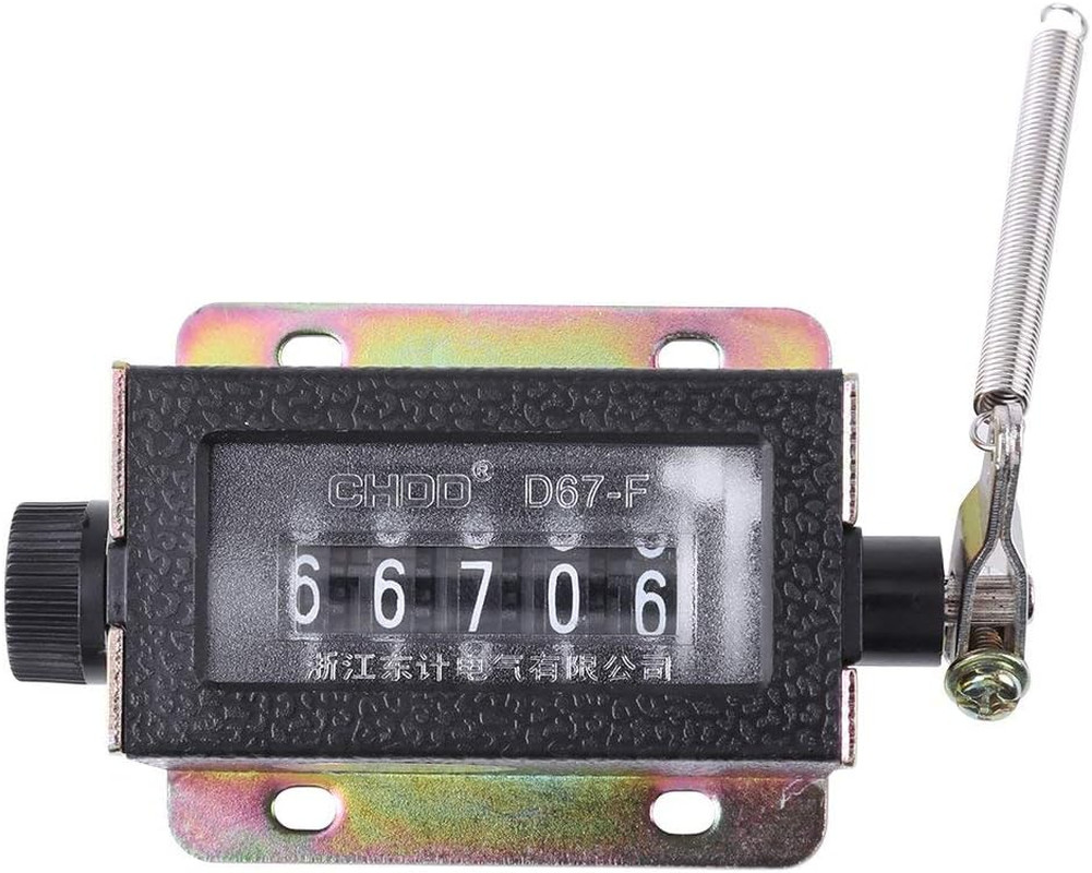 D67-F 5 Digit Mechanical Pull Stroke Counter Manual Reset Tally for Machinery Te