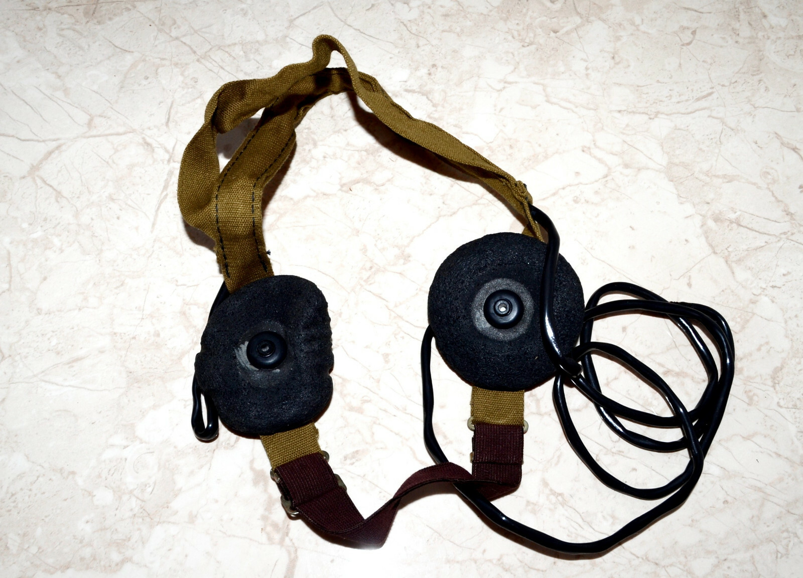 Vintage Soviet MILITARY Headphones TG-7M for Geiger Dosimeter USSR NEW in BOX
