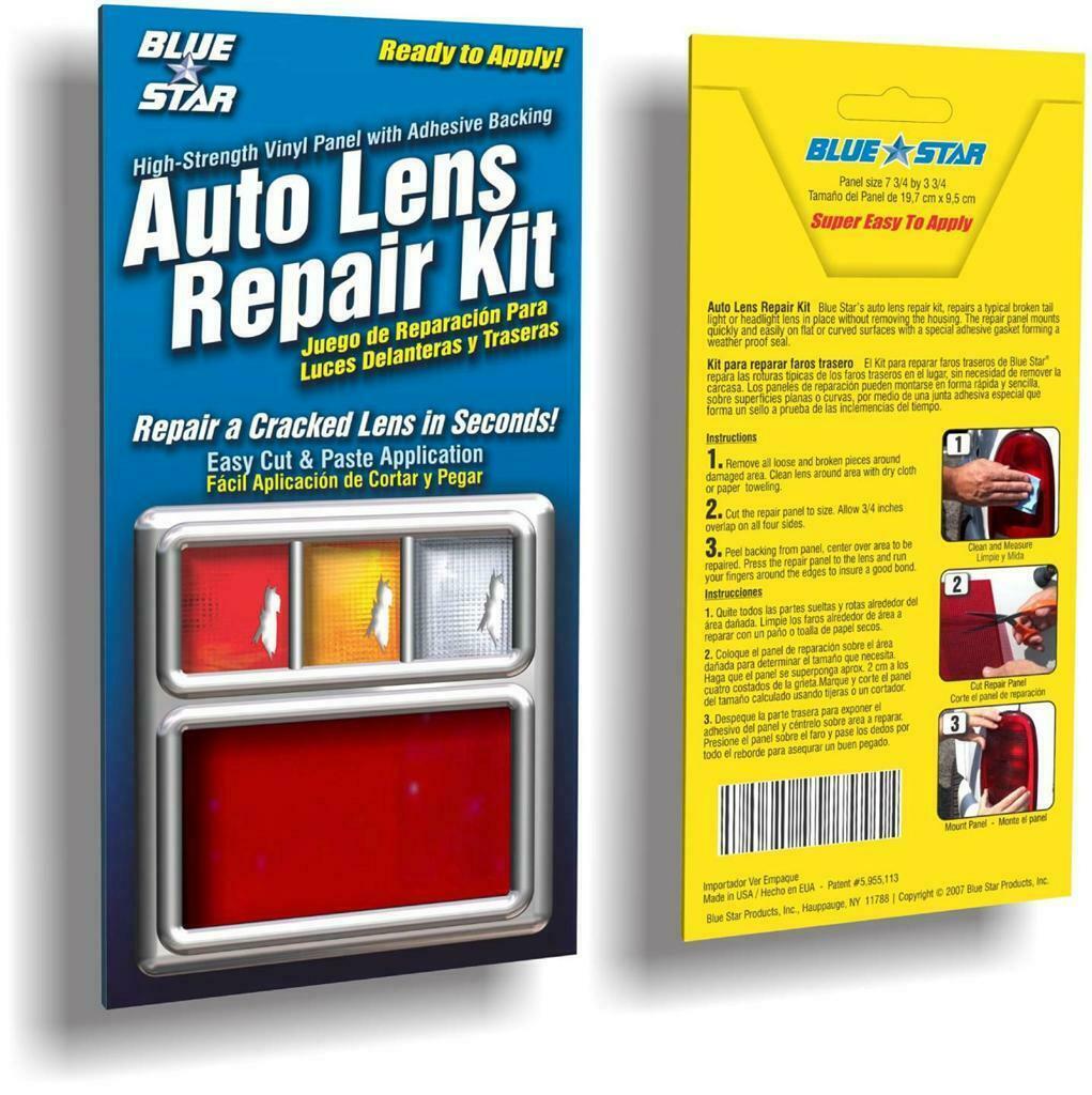 Red Auto Lens Repair Kit Quick Fix Cracked Broken Tail Light Smooth Surface DIY