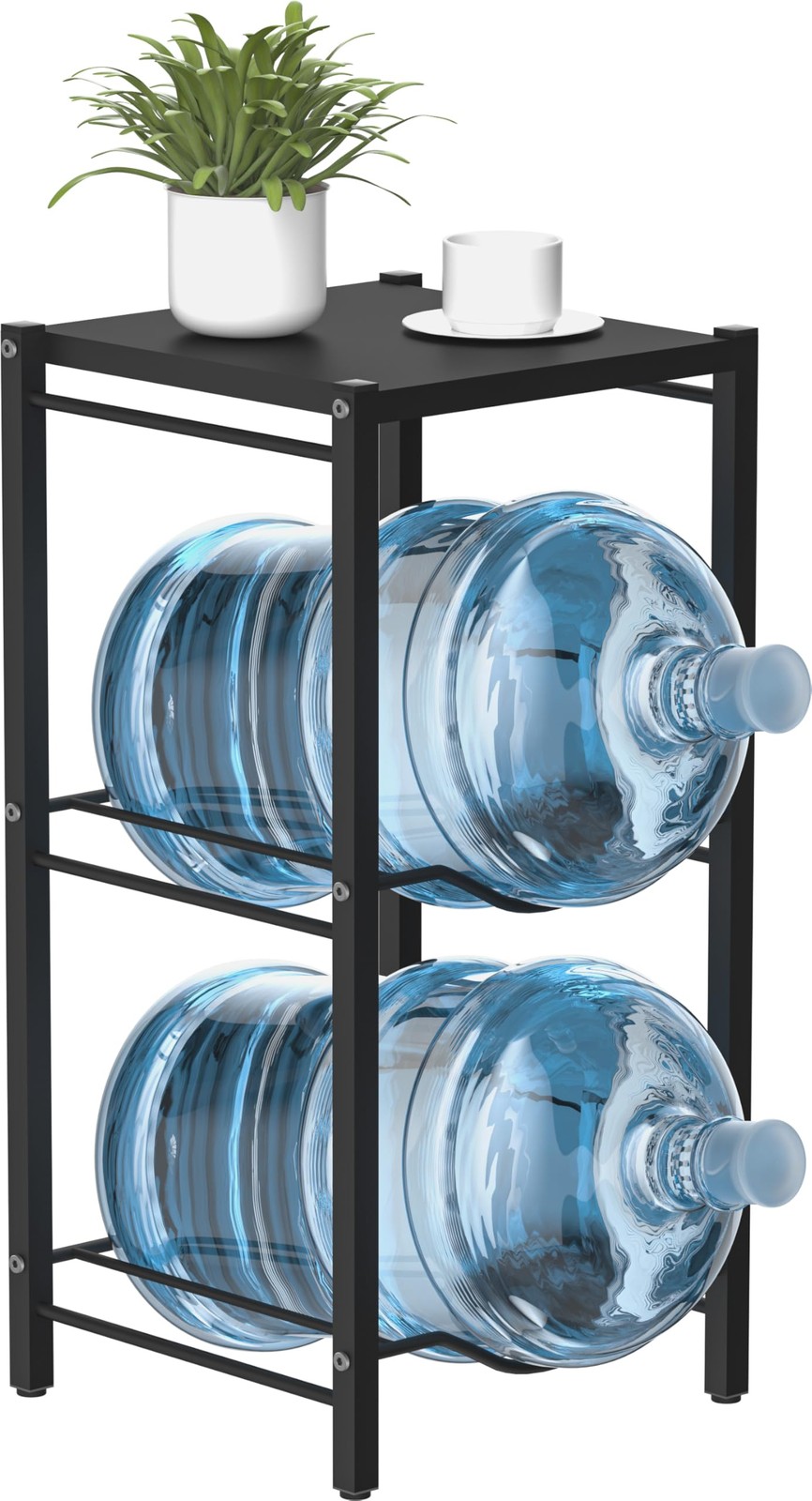 mocomax 5 Gallon Water Jug Rack 3 Tier Detachable Holder Storage Shelf Heavy Dut