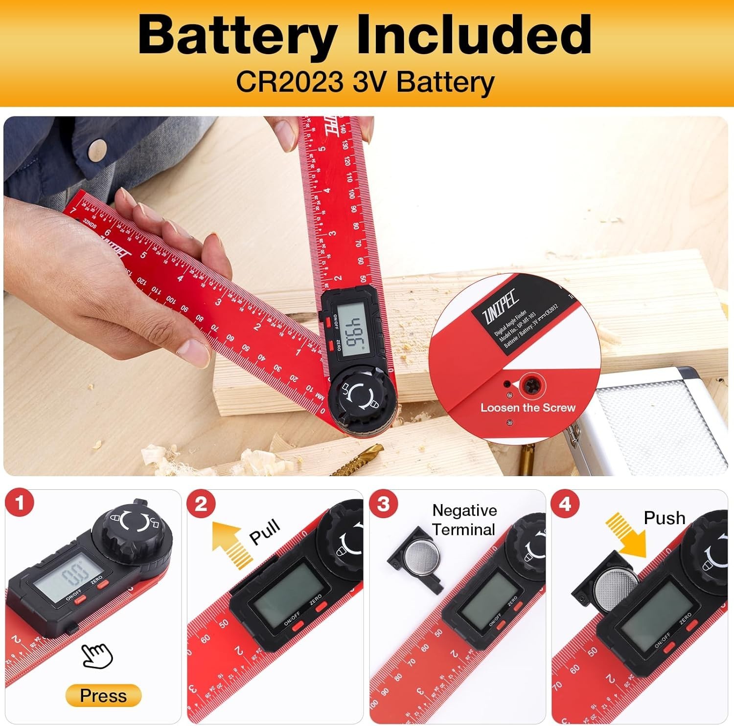 Digital Angle Finder Protractor 7" / 200 mm Angle Measuring Tool w/ LCD Display
