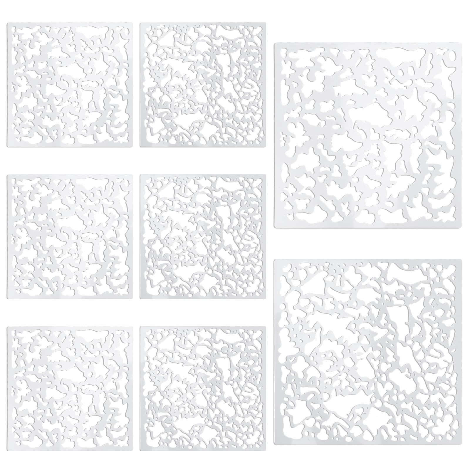 8 Pcs Wall Texture Stencil Kit for Knockdown Drywall Repair and DIY Crafts