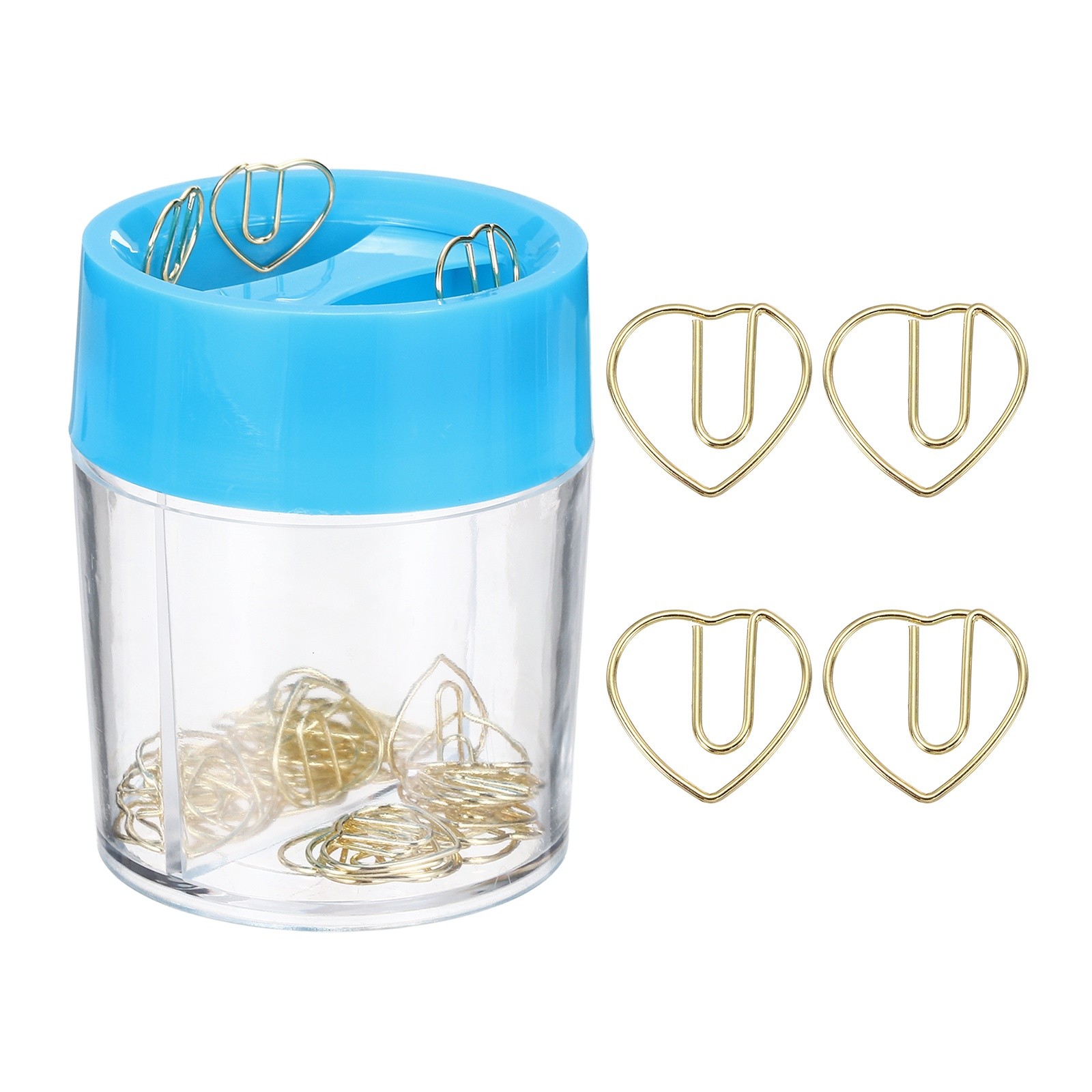 Paper Clip Love Heart Bookmarks Holder Gold, 40Pcs