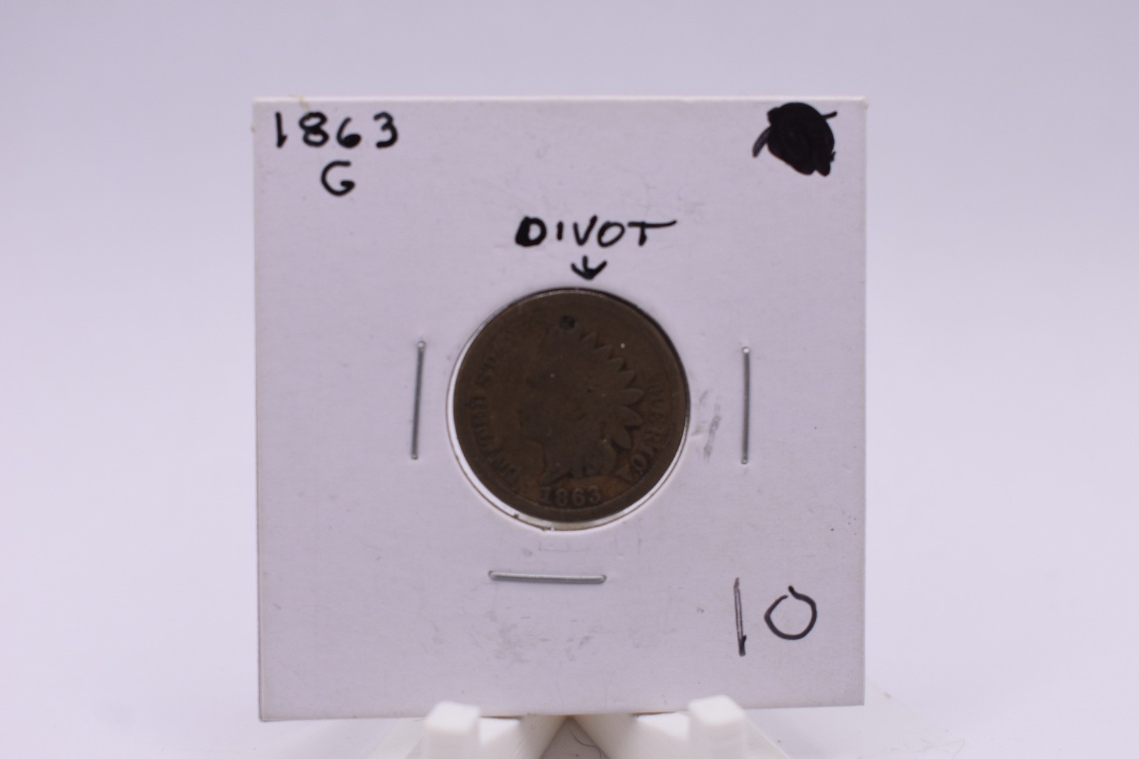 1863 1C Indian Cent Nice coin Divot