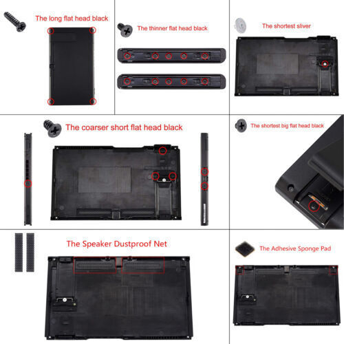 eXtremeRate Backplate Joycon Shell Buttons Replacement for Nintendo Switch USA