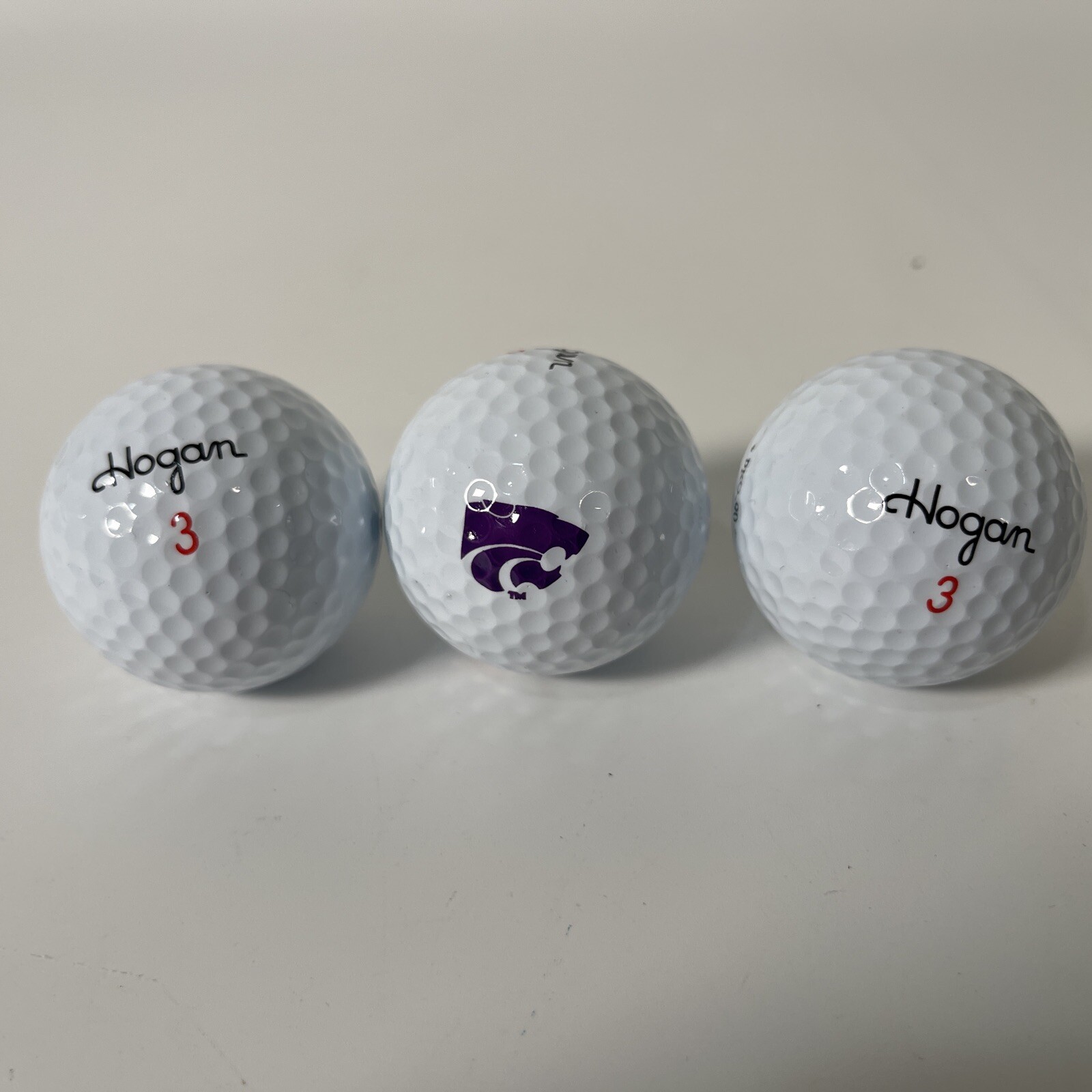 3 Hogan Pro 90 Kansas State Wildcats Golf Balls