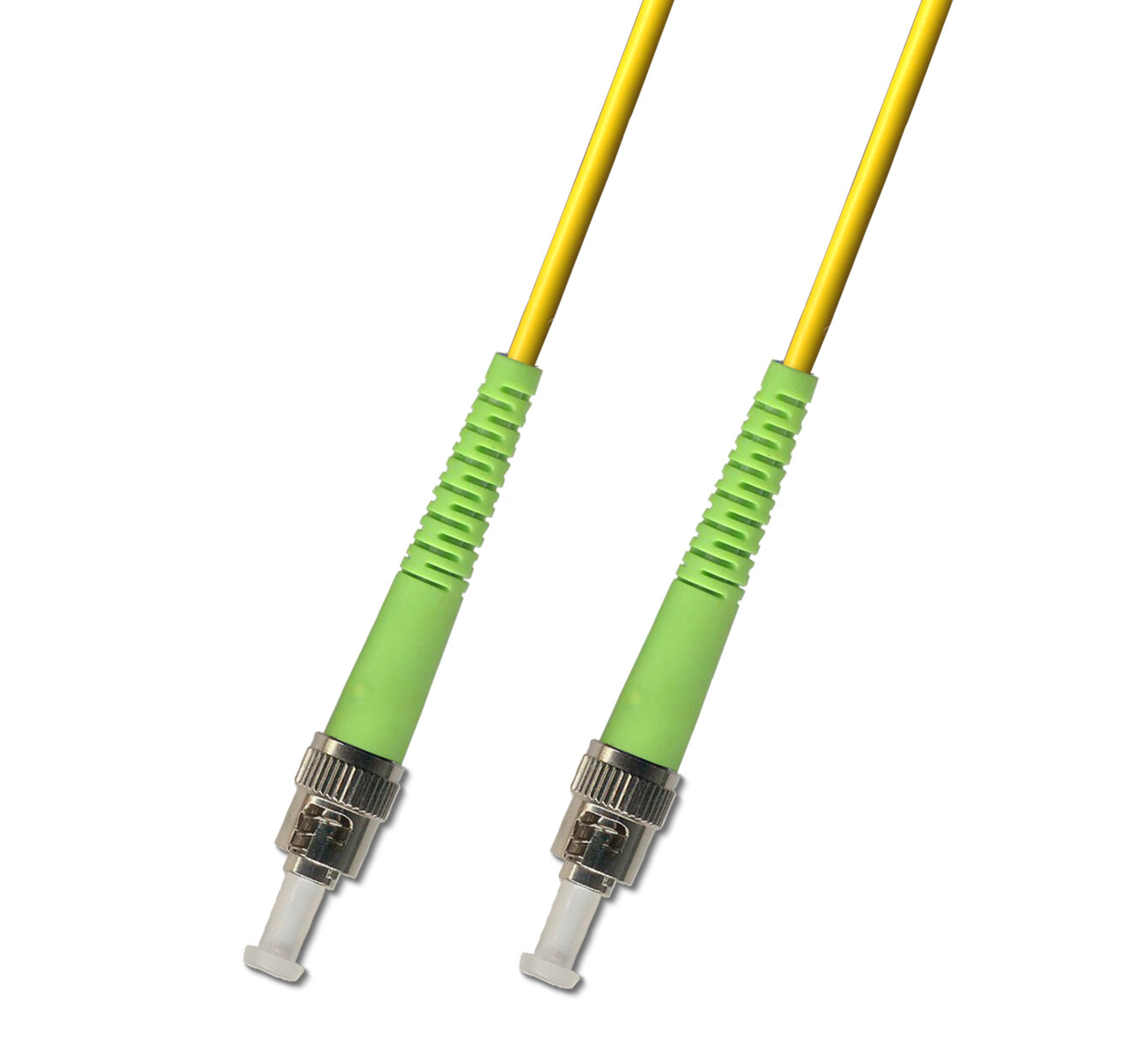15M (49.2ft) OS2 ST/APC to ST/APC Fiber Optic Cable Simplex Singlemode 9/125
