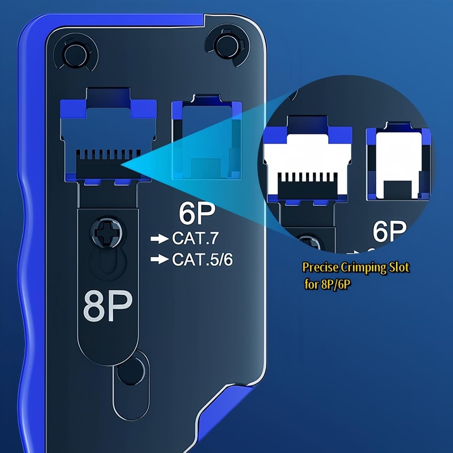 Professional RJ45 Crimp Tool for Home Networking - Lightweight & Efficient