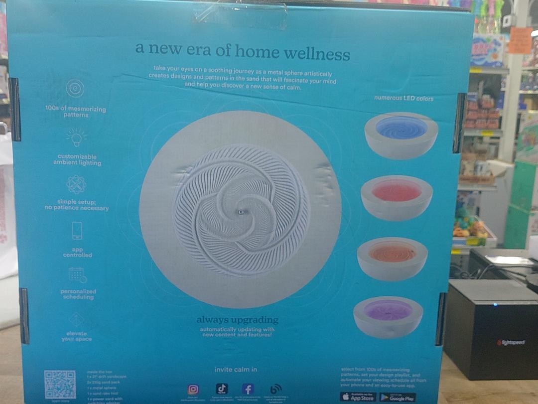 Homedics Drift Sandscape 21" Table Cream ST-400-CE New in Box