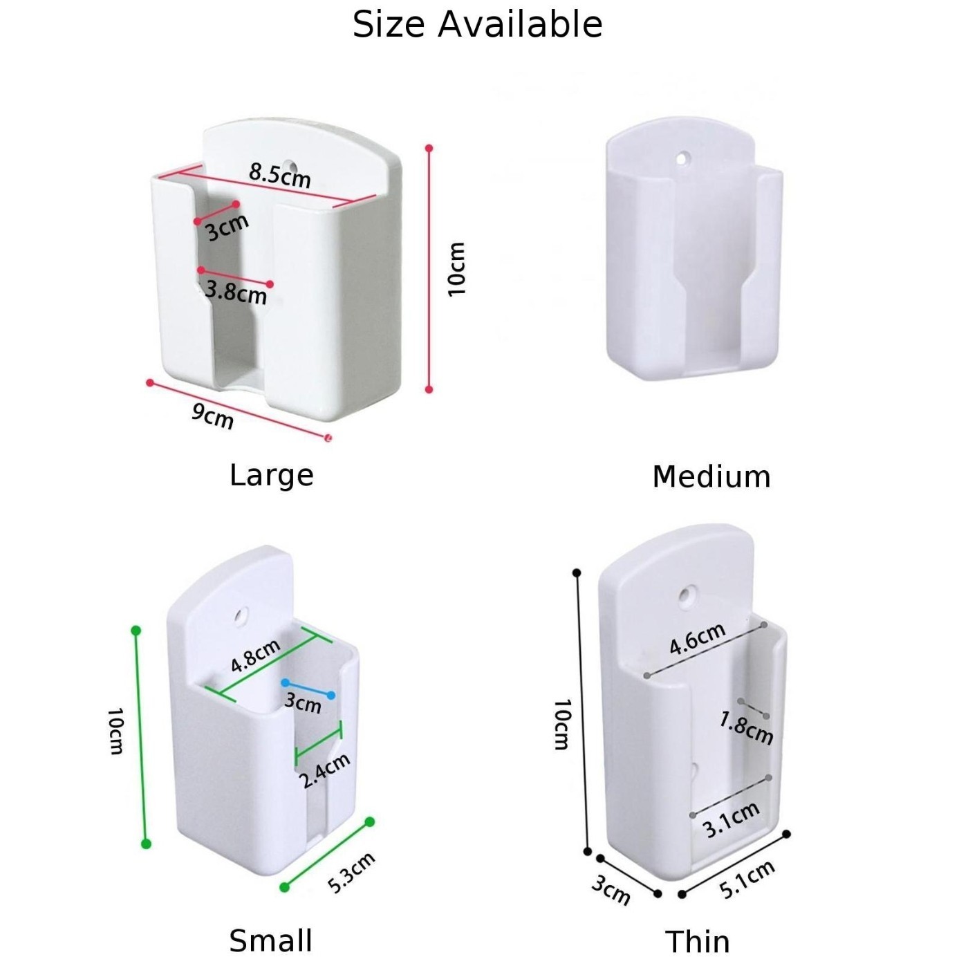 Space Efficient Wall Mounted Holder for AC Remotes Easy Installation and Access