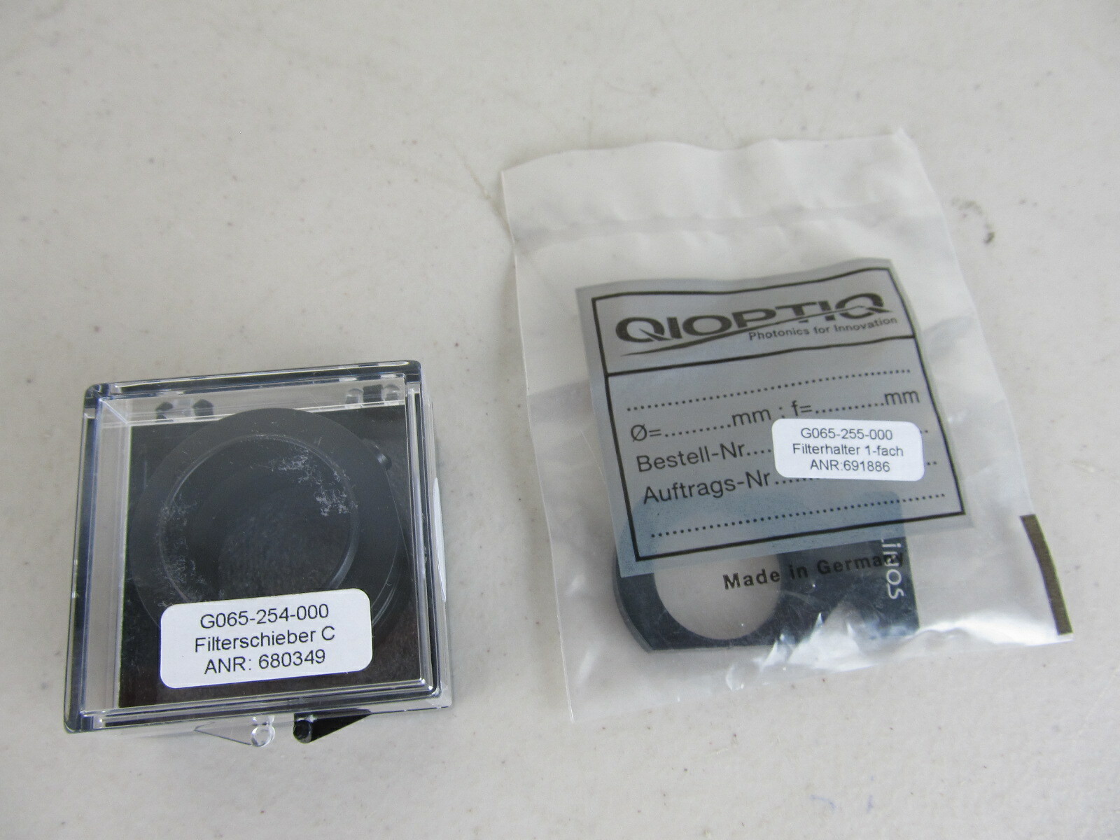 QIOPTIQ NEW G065-254 Filterschieber C + G065-255 Filterhalter 1-fach Filter