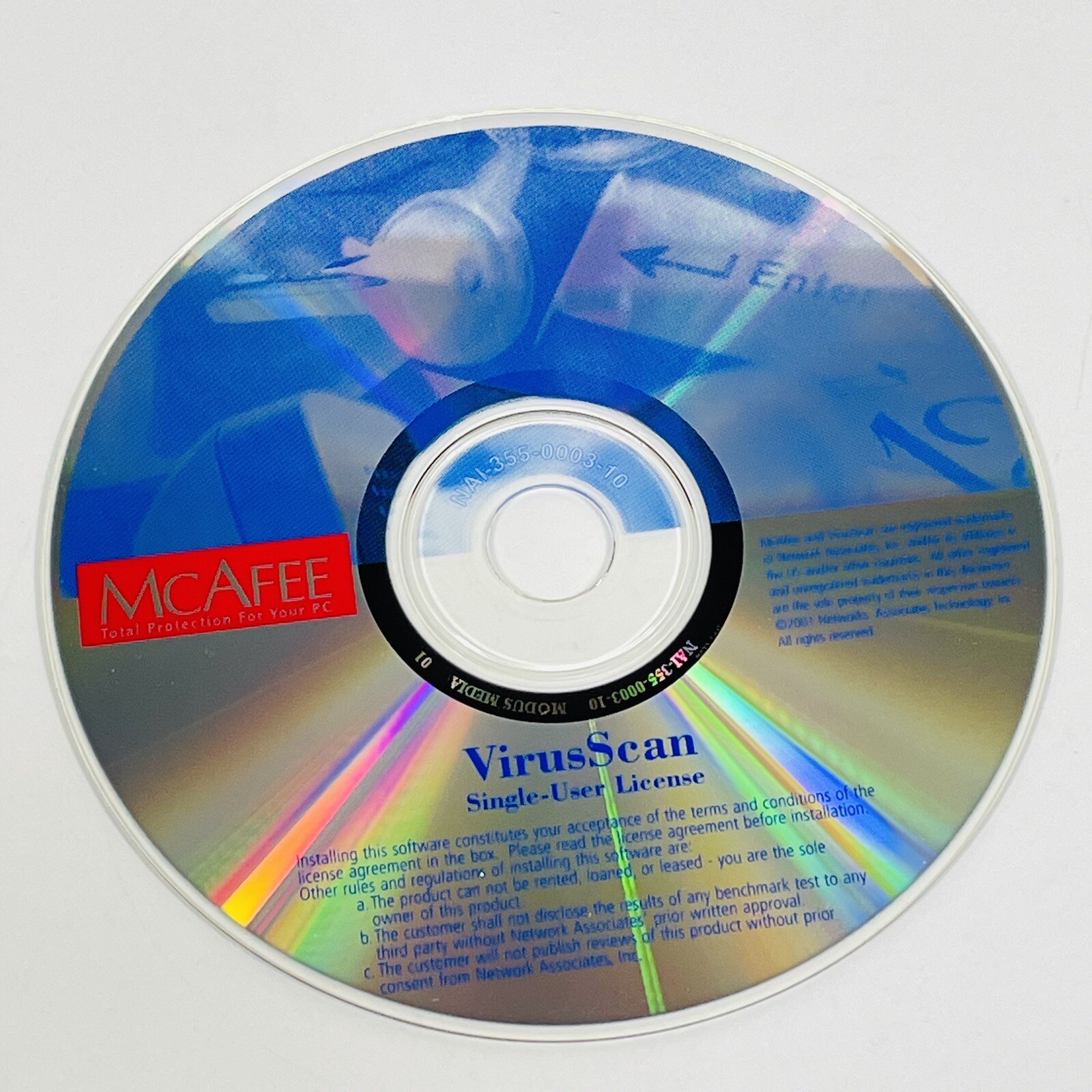 mcafee Virus Scan Single User License 2001 Network Associates Technology, Inc.