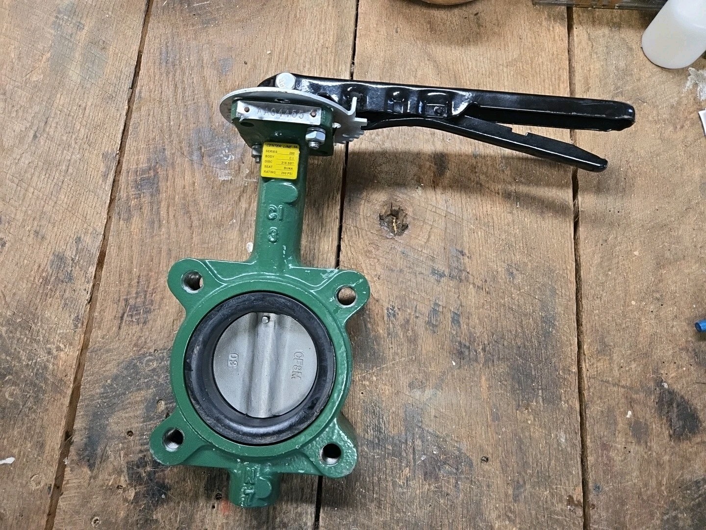 Centerline Series 200 54 200PSI 3" Butterfly Valve 316 SST MISSING SPRING HANDLE