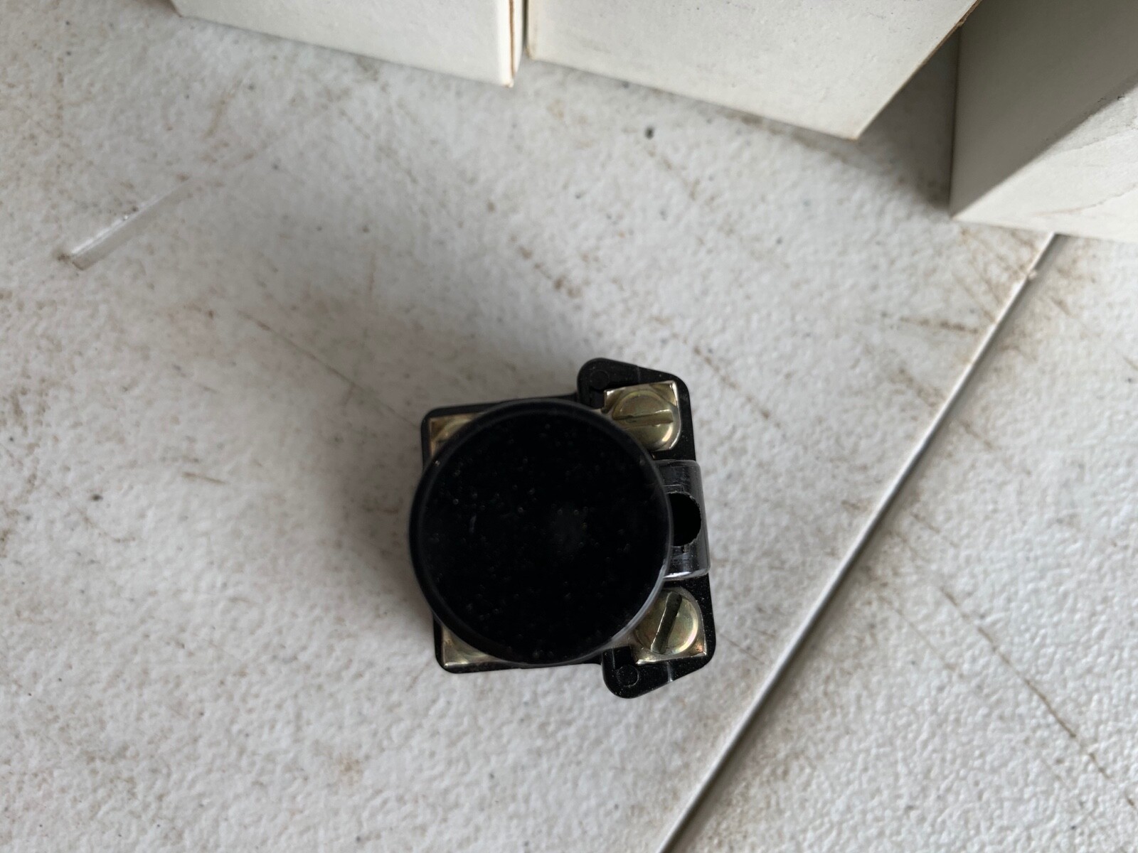 Two (2) General Electric 365B113G002 Black Push Button Switches, NOS