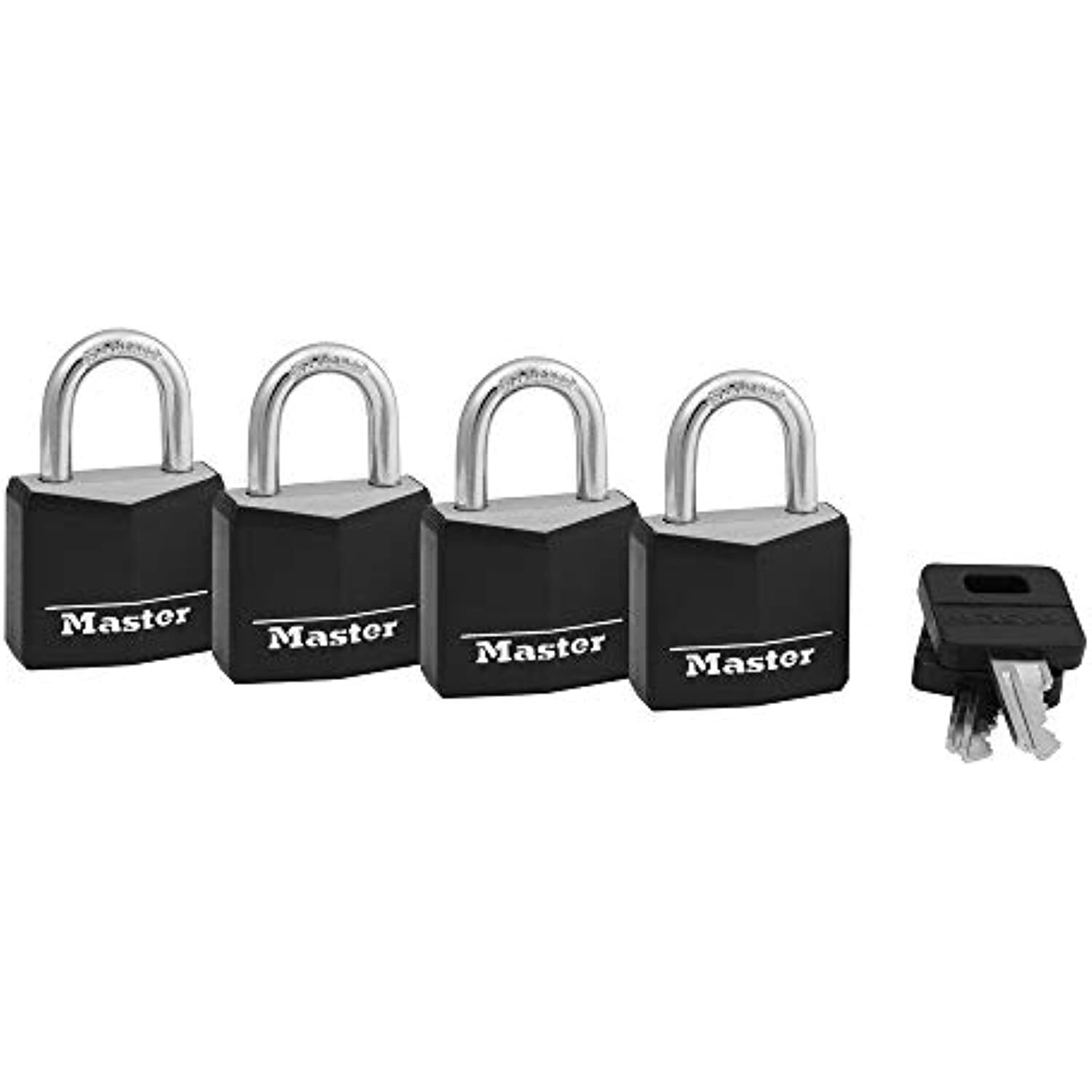 Master Lock 1-3/16 in. W 4-Pin Cylinder Padlock 4 pk Keyed Alike