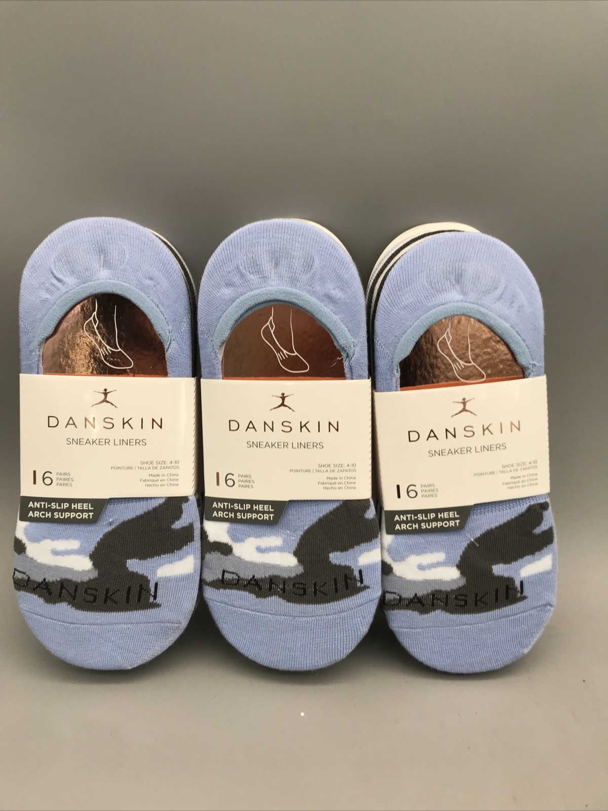 18 Pairs Danskin Women’s Sneaker Liners Size 4-10 Assorted Colors Socks