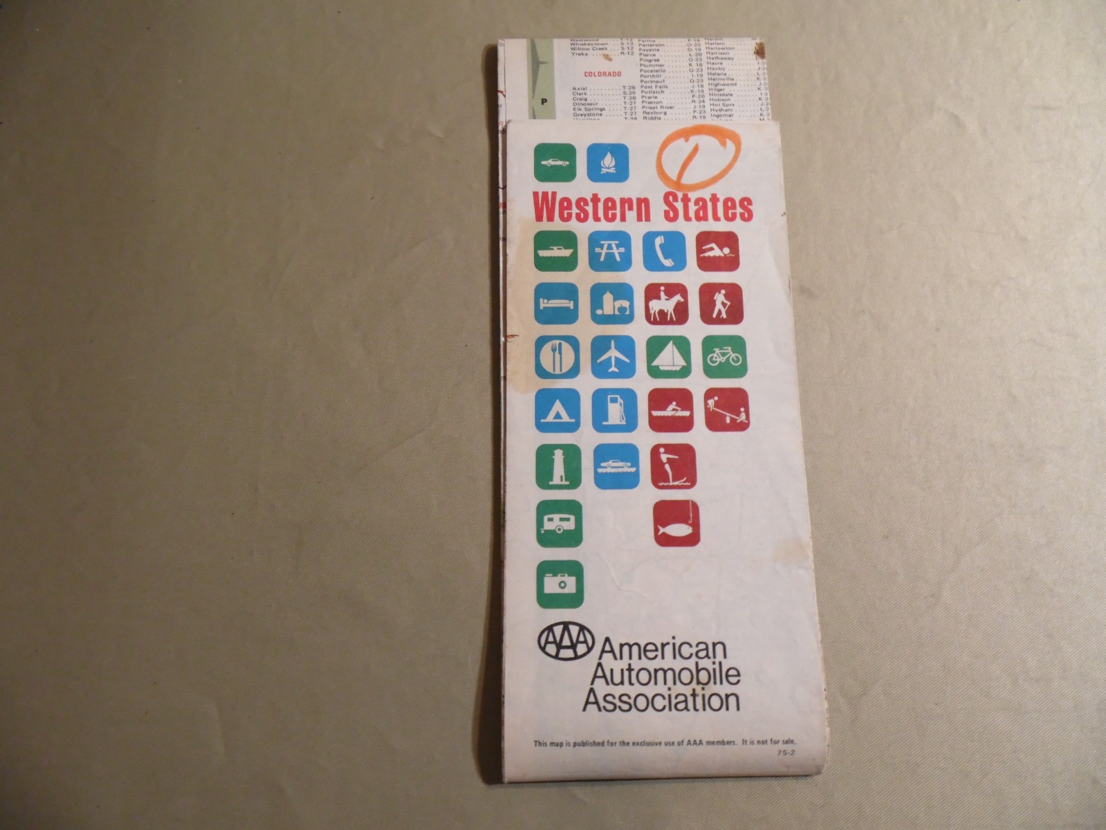 AAA Western States Map / Free Domestic Shipping