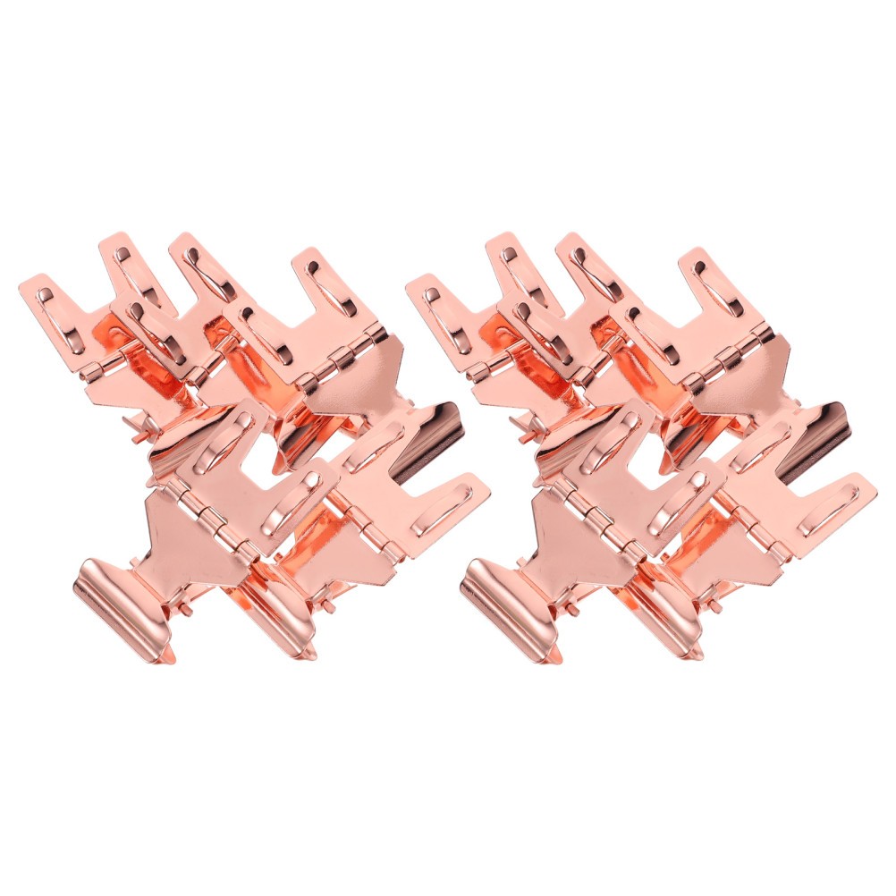 10Pcs Adjustable Rose Gold Metal Label Holder Stands for Shelf Price Tags