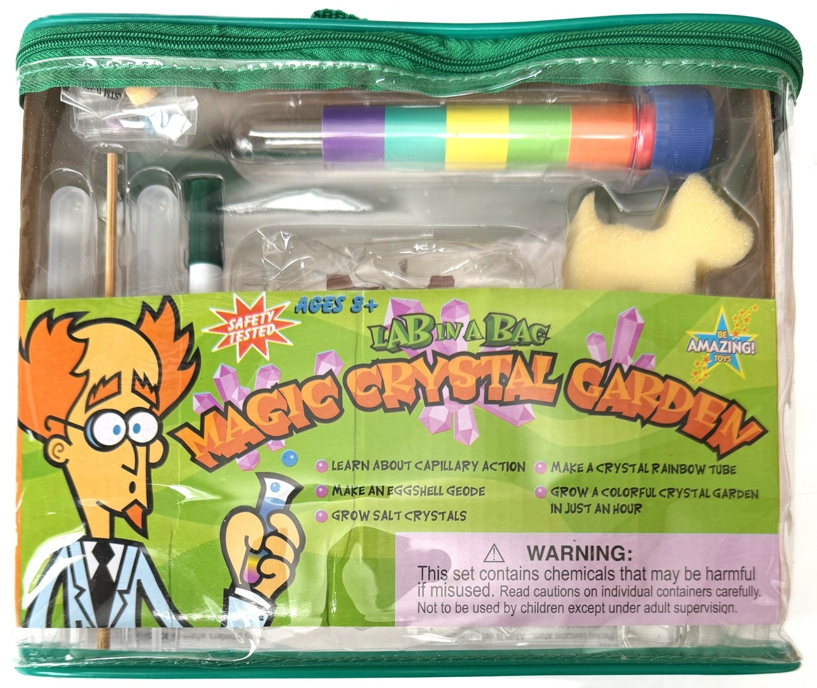 Lab in a Bag - Magic Crystal Garden Science Kit (Ages 8 + Rocks Homeschool) NEW